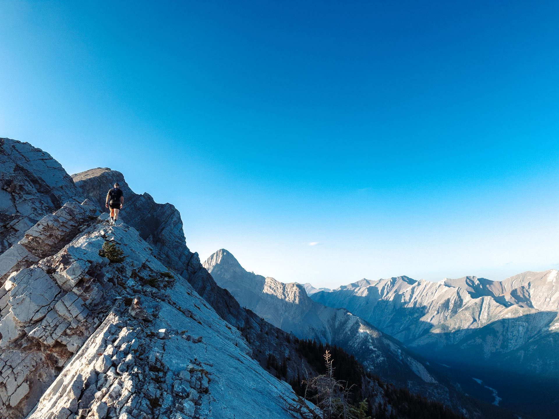Mountain ridge in the Bow Valley